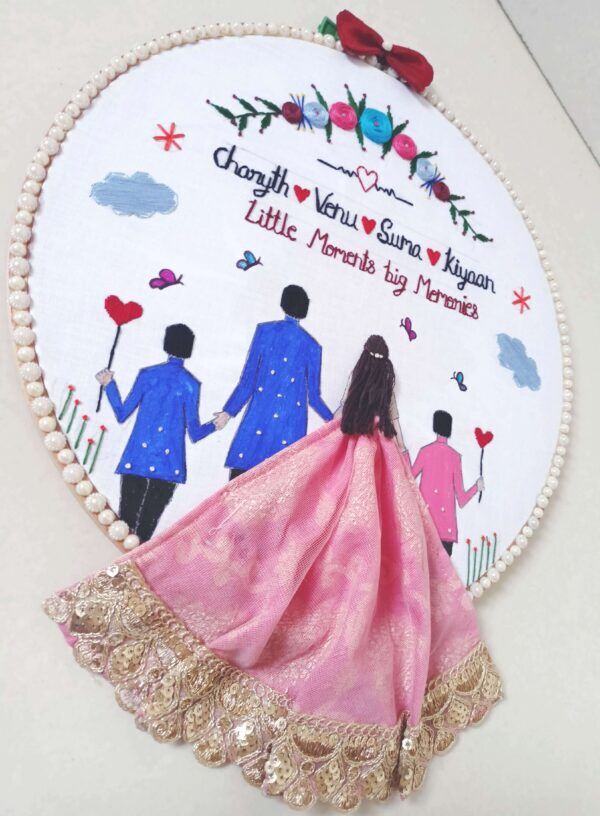 Customized 12 Inch Hoop Birthday Gift made by Hand Embroidery (Embroidery  Hoop) –